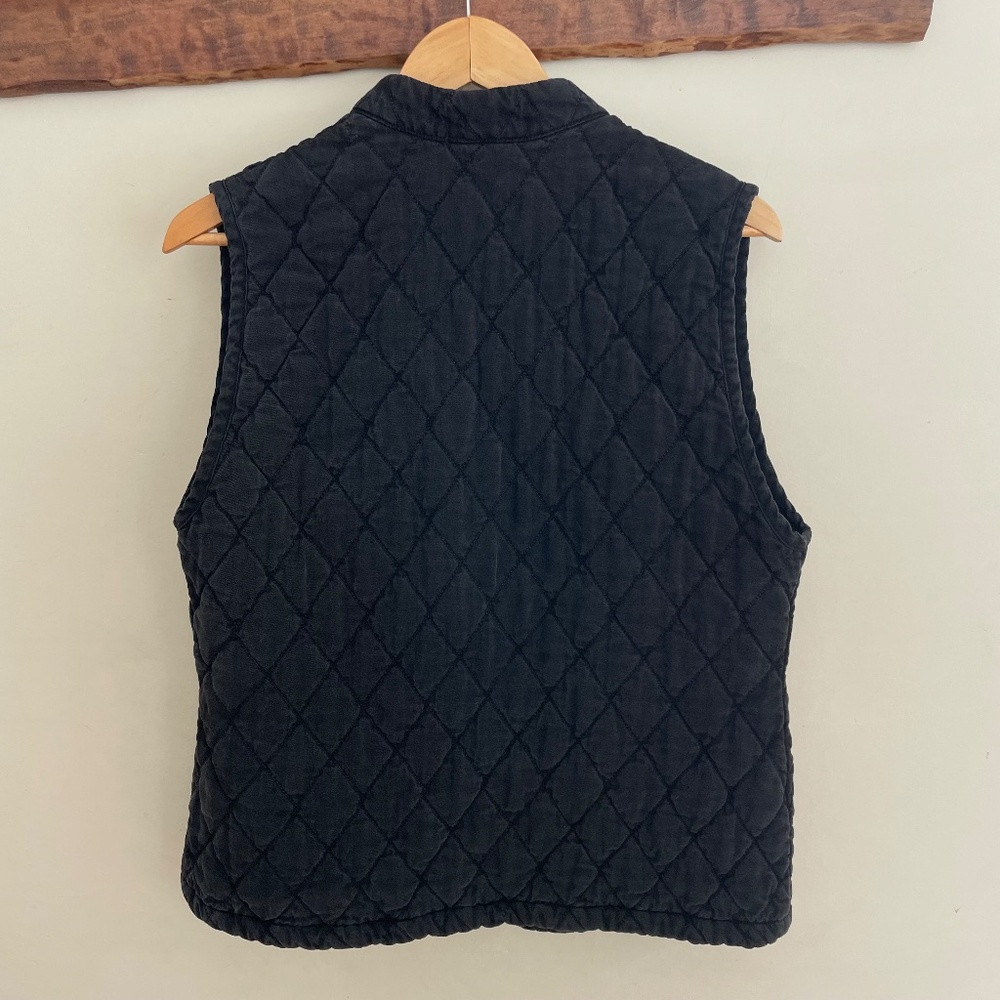 Cut Loose | Quilted Lightweight Puffer Vest Charcoal Gray Black USA Made S - Picture 6 of 12